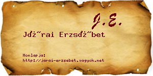 Járai Erzsébet névjegykártya